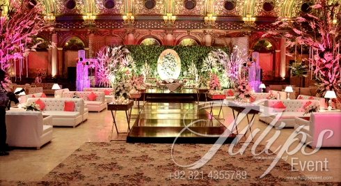 green wedding theme decoration ideas in PakistanTulips Event-11