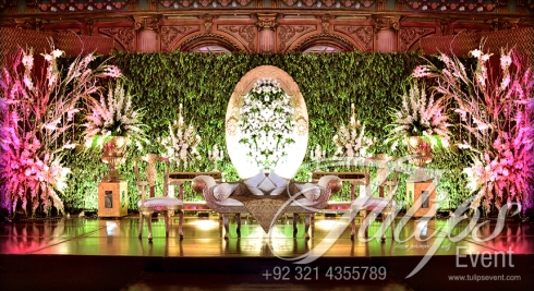green wedding theme decoration ideas in PakistanTulips Event-18
